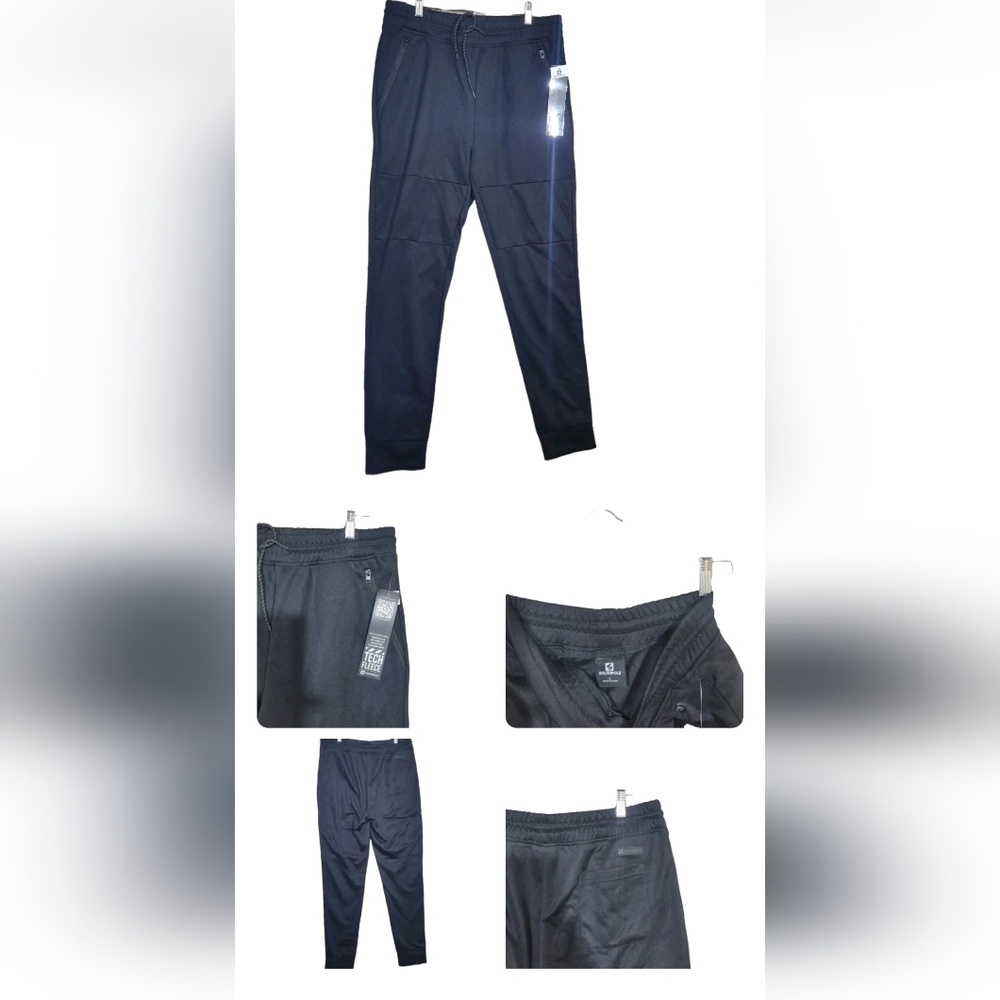 Mens Tech Fleece Sweatpants Southpole Black Size L
